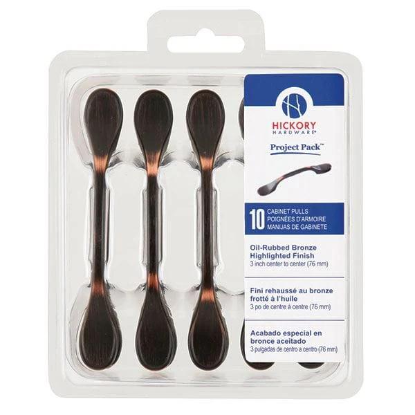 3" Metropolis Cabinet Pull Project Pack, Oil Rubbed Bronze, 10 pieces